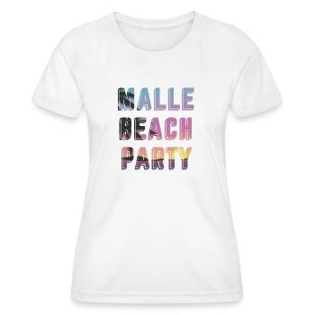 Malle Beach Party Sunset - Women's Functional T-Shirt - white - Front - AI Model Female 172 dark (172cm)