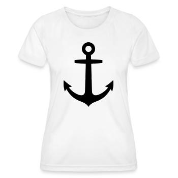 Anker Maritim Schiff Logo - Frauen Funktions-T-Shirt - Weiß - Vorne - AI Model Female 172 dark (172cm)