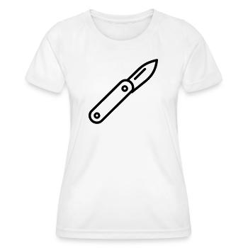 couteau - T-shirt sport Femme - blanc - Devant - AI Model Female 172 dark (172cm)