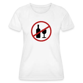 Pas d’alcool - T-shirt sport Femme - blanc - Devant - AI Model Female 172 dark (172cm)