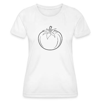 Contour de la tomate - T-shirt sport Femme - blanc - Devant - AI Model Female 172 dark (172cm)