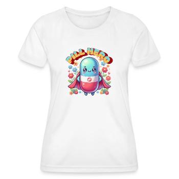 Pill Hero: Superhelden Pille Apotheker Krankenhaus - Frauen Funktions-T-Shirt - Weiß - Vorne - AI Model Female 172 dark (172cm)