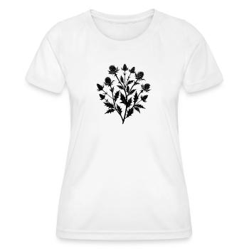 Bouquet de branche de chardon écossais - T-shirt sport Femme - blanc - Devant - AI Model Female 172 dark (172cm)