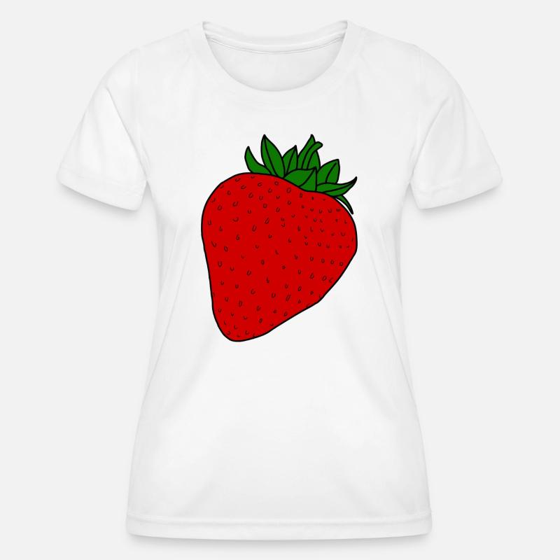 Red strawberry - Women's Functional T-Shirt - white