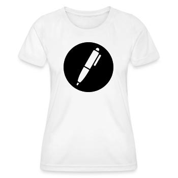 Stylo, stylo bille - T-shirt sport Femme - blanc - Devant - AI Model Female 172 dark (172cm)