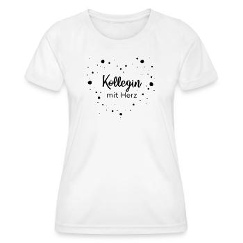 Kollegin mit Herz - Frauen Funktions-T-Shirt - Weiß - Vorne - AI Model Female 172 dark (172cm)