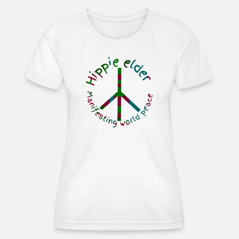 Hippies peace - Women's Functional T-Shirt - white