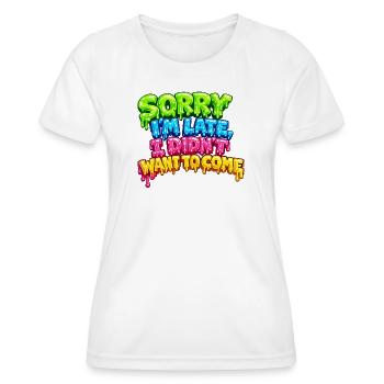 Neon Boiling Late Nachricht - Frauen Funktions-T-Shirt - Weiß - Vorne - AI Model Female 172 dark (172cm)