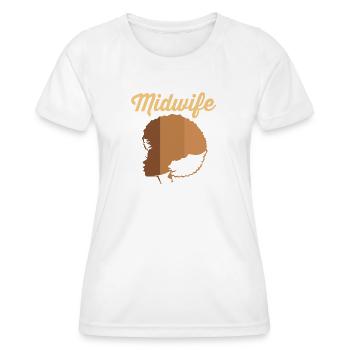 Sage-femme - T-shirt sport Femme - blanc - Devant - AI Model Female 172 dark (172cm)