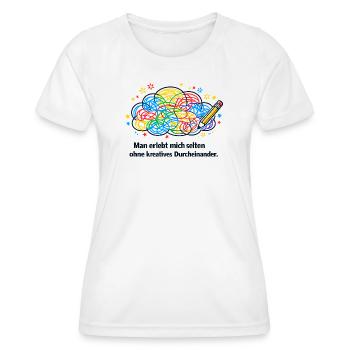 Kreatives Durcheinander Zeichnung - Frauen Funktions-T-Shirt - Weiß - Vorne - AI Model Female 172 dark (172cm)