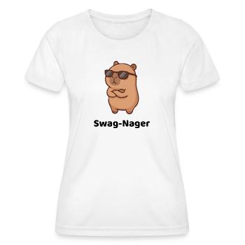Swag Rodents - T-shirt sport Femme - blanc - Devant - AI Model Female 172 dark (172cm)