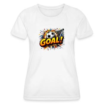 Tor Bang: Ball und Tor - Frauen Funktions-T-Shirt - Weiß - Vorne - AI Model Female 172 dark (172cm)