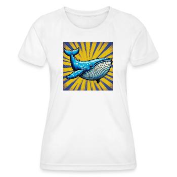 Wal - Frauen Funktions-T-Shirt - Weiß - Vorne - AI Model Female 172 dark (172cm)