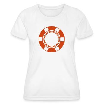 Casino coin - Women's Functional T-Shirt - white - Front - AI Model Female 172 dark (172cm)