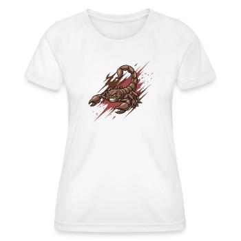 Wütender Skorpion Cartoon - Frauen Funktions-T-Shirt - Weiß - Vorne - AI Model Female 172 dark (172cm)