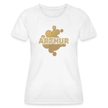 Arthur - Frauen Funktions-T-Shirt - Weiß - Vorne - AI Model Female 172 dark (172cm)
