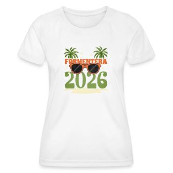 Formentera 2026 - Women's Functional T-Shirt - white - Front - AI Model Female 172 dark (172cm)