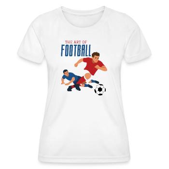 L’art du football, le dribble - T-shirt sport Femme - blanc - Devant - AI Model Female 172 dark (172cm)
