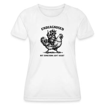 Nicht diagnostiziert, aber irgendetwas stimmt nich - Frauen Funktions-T-Shirt - Weiß - Vorne - AI Model Female 172 dark (172cm)