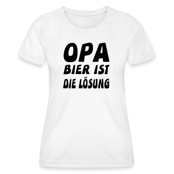 Opa - Frauen Funktions-T-Shirt - Weiß - Vorne - AI Model Female 172 dark (172cm)