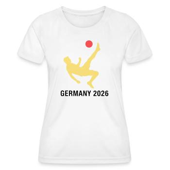Fußballer 2026 Deutschland Fan - Frauen Funktions-T-Shirt - Weiß - Vorne - AI Model Female 172 dark (172cm)