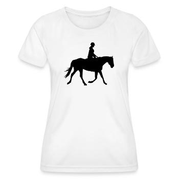 Reiterin  - Frauen Funktions-T-Shirt - Weiß - Vorne - AI Model Female 172 dark (172cm)