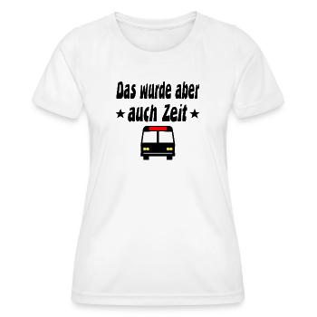 Bus - Frauen Funktions-T-Shirt - Weiß - Vorne - AI Model Female 172 dark (172cm)