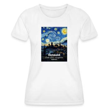 Detmold Germany Sternennacht - Frauen Funktions-T-Shirt - Weiß - Vorne - AI Model Female 172 dark (172cm)
