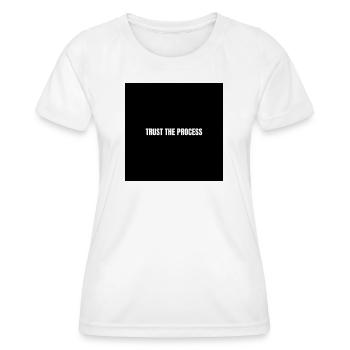 Confiance au Processus - T-shirt sport Femme - blanc - Devant - AI Model Female 172 dark (172cm)