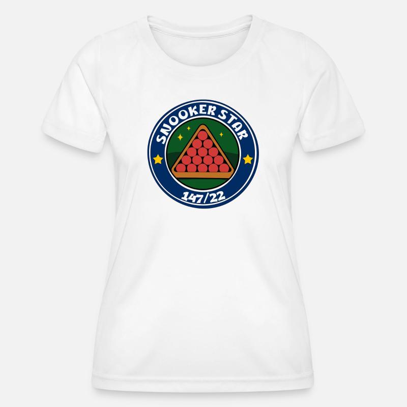 Snooker Star Triangle 147/22 - Women's Functional T-Shirt - white