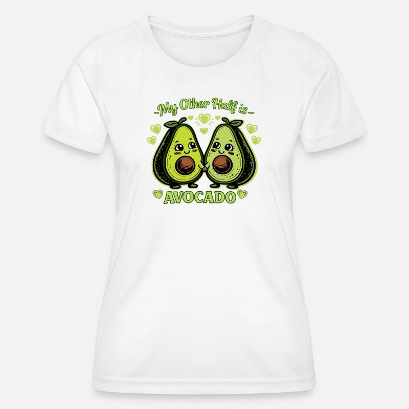 My other half is avocado - Women's Functional T-Shirt - white