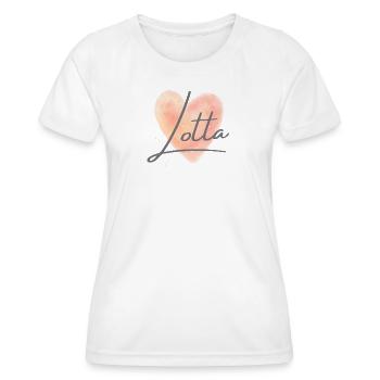 Lotta Name für Mädchenname Baby Girl Baby Shower - Frauen Funktions-T-Shirt - Weiß - Vorne - AI Model Female 172 dark (172cm)