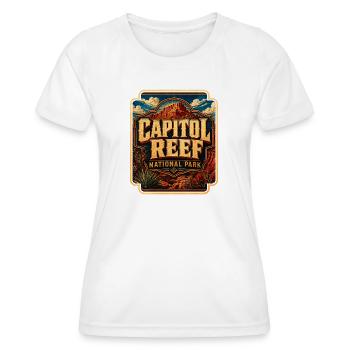 Parc national de Capitol Reef - T-shirt sport Femme - blanc - Devant - AI Model Female 172 dark (172cm)