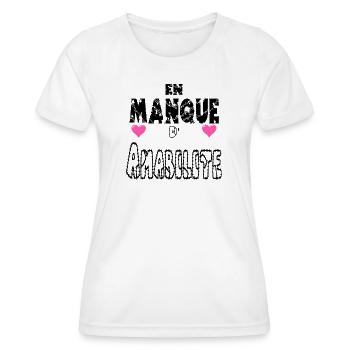  En Manque d'Amabilité - T-shirt sport Femme - blanc - Devant - AI Model Female 172 dark (172cm)