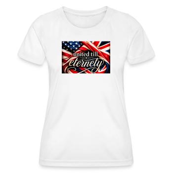 Vereinigte Flaggen bis zur Ewigkeit - Frauen Funktions-T-Shirt - Weiß - Vorne - AI Model Female 172 dark (172cm)