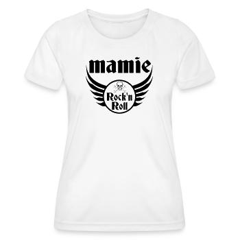 Grand-Mère Rebelle Rock and Roll - T-shirt sport Femme - blanc - Devant - AI Model Female 172 dark (172cm)