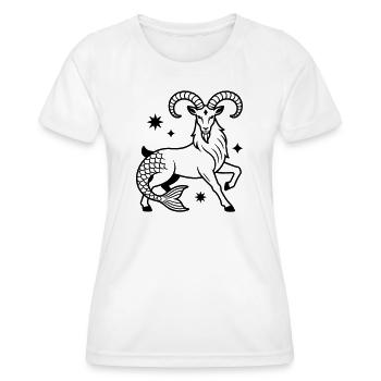Capricorne - T-shirt sport Femme - blanc - Devant - AI Model Female 172 dark (172cm)