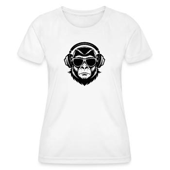 DJ Gorilla - Frauen Funktions-T-Shirt - Weiß - Vorne - AI Model Female 172 dark (172cm)