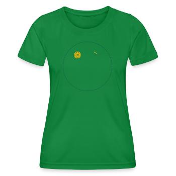Citrus Orbit Print - Women's Functional T-Shirt - kelly green - Front - AI Model Female 172 dark (172cm)