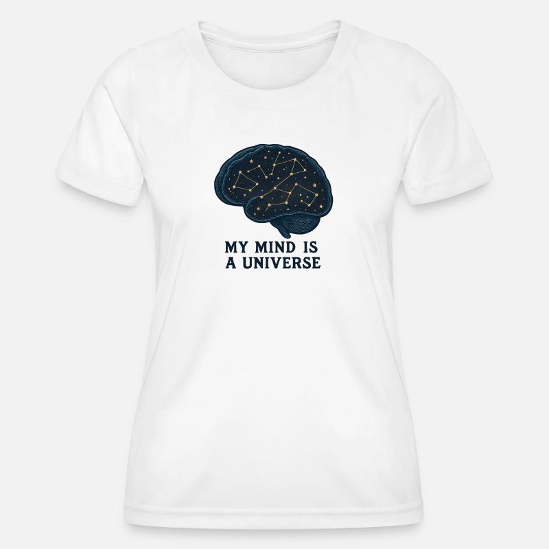 My mind as a universe - Women's Functional T-Shirt - white