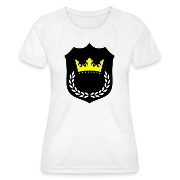 Crown Splendour Yellow Black - Women's Functional T-Shirt - white - Front - AI Model Female 172 dark (172cm)