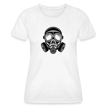 Masque à gaz - T-shirt sport Femme - blanc - Devant - AI Model Female 172 dark (172cm)