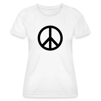 Peace sign - Women's Functional T-Shirt - white - Front - AI Model Female 172 dark (172cm)