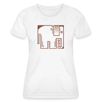 Elefant - Frauen Funktions-T-Shirt - Weiß - Vorne - AI Model Female 172 dark (172cm)