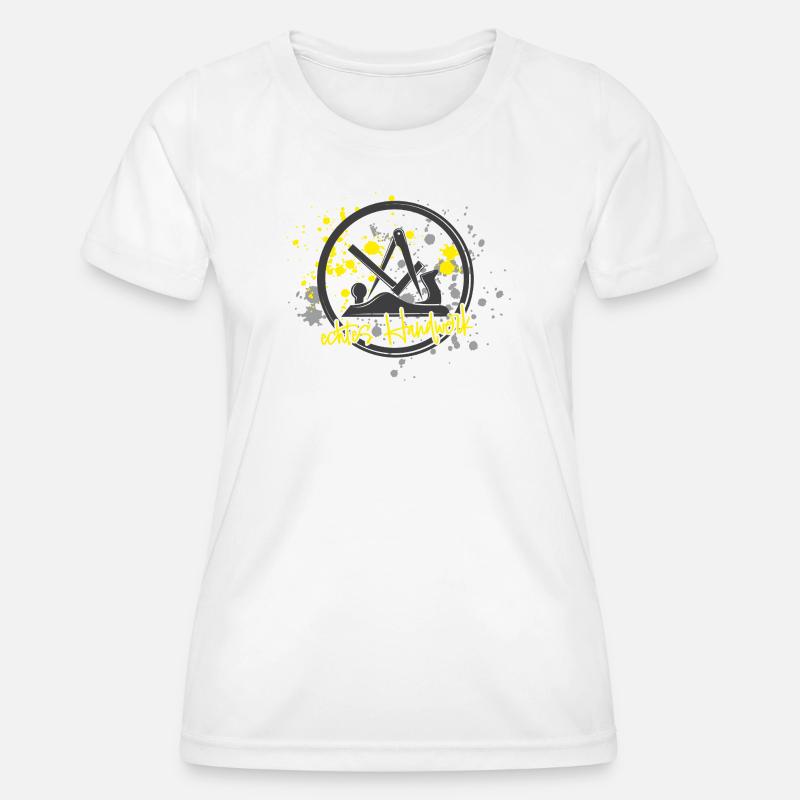 Schreiner Stolz grey-yellow small - Women's Functional T-Shirt - white