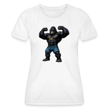 King Gorilla Bling - T-shirt sport Femme - blanc - Devant - AI Model Female 172 dark (172cm)