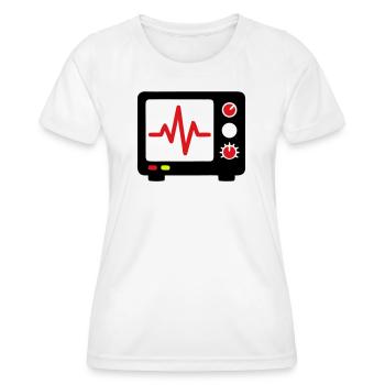 EKG Monitor Herzschlag Medizin - Frauen Funktions-T-Shirt - Weiß - Vorne - AI Model Female 172 dark (172cm)