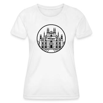 Milan - T-shirt sport Femme - blanc - Devant - AI Model Female 172 dark (172cm)