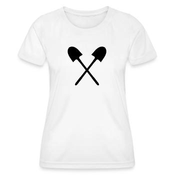 Pelle croisée - T-shirt sport Femme - blanc - Devant - AI Model Female 172 dark (172cm)
