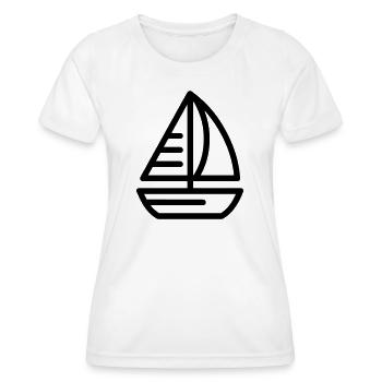 Boot - Frauen Funktions-T-Shirt - Weiß - Vorne - AI Model Female 172 dark (172cm)